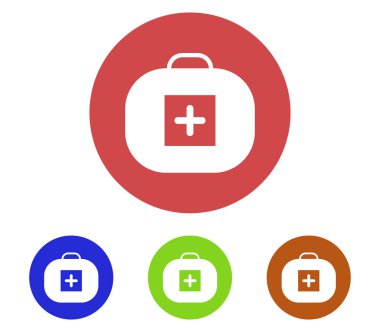 Tıbbi el çantası Icon set