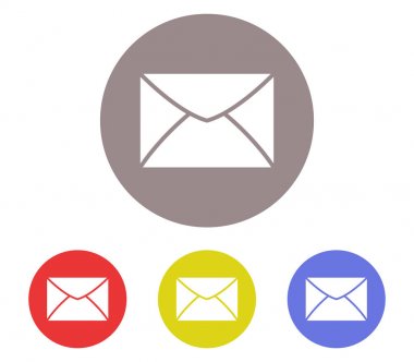 Posta simgesi beyaz arka plan üzerinde ayarla