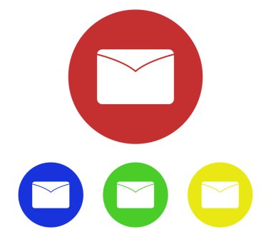 Posta simgesi beyaz arka plan üzerinde ayarla