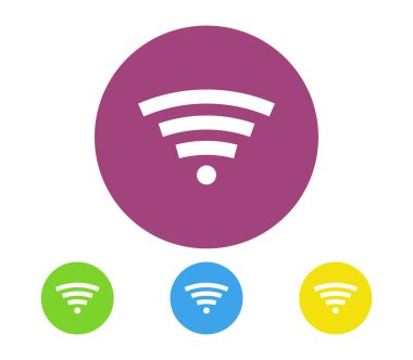 Beyaz arka plan üzerinde wifi simge kümesi