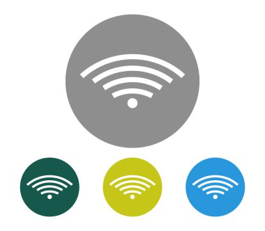 Beyaz arka plan üzerinde wifi simge kümesi