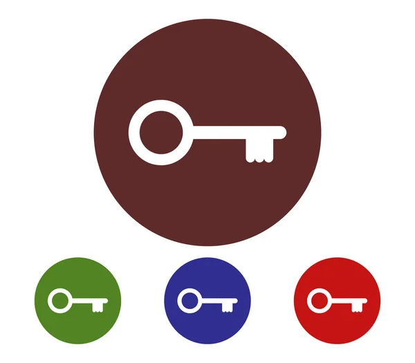 Icono clave establecido sobre fondo blanco — Vector de stock