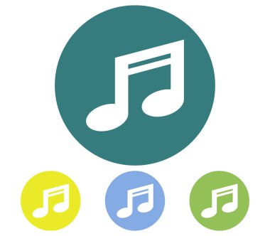 Müzik Not simge seti