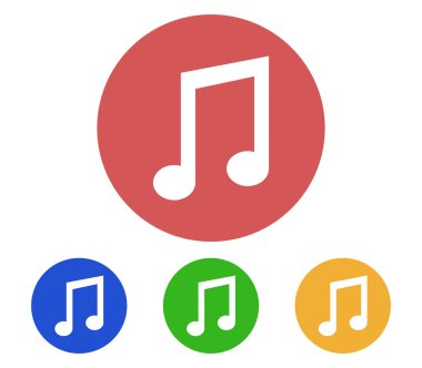 Müzik Not simge seti