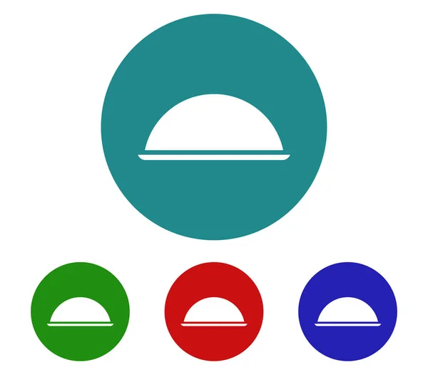 Bandeja icono conjunto sobre fondo blanco — Vector de stock