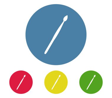 Fırça simgesi beyaz arka plan üzerinde seti