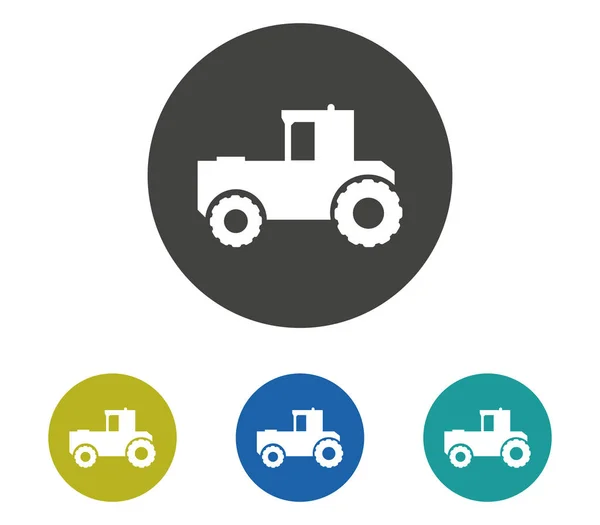 Traktor Ikonuppsättning illustrerad på vit bakgrund — Stock vektor