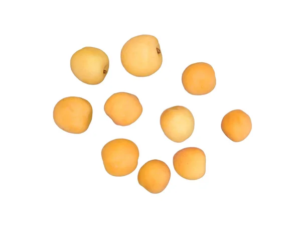 Apricots on white background — Stock Photo, Image