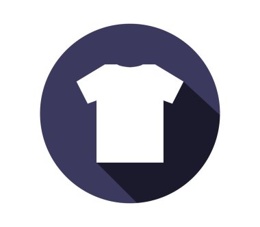 Beyaz arka plan üzerinde resimli t-shirt simgesi