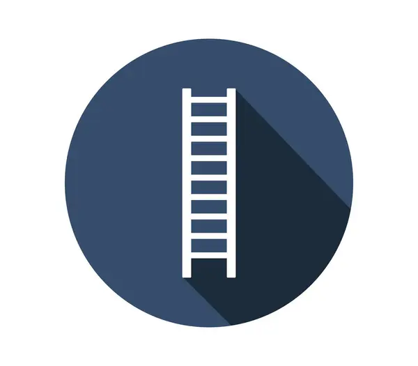 Ξύλινη σκάλα εικονίδιο σε λευκό φόντο — Διανυσματικό Αρχείο