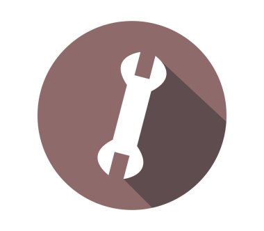 Beyaz arka plan üzerinde Wrench kutsal kişilerin resmi