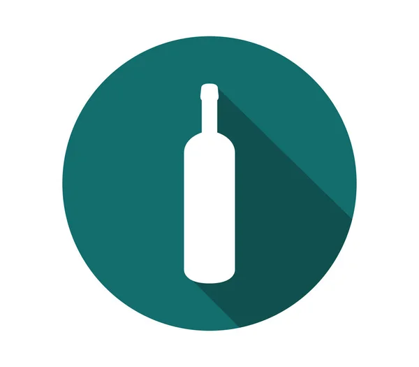 Значок бутылки вина на белом фоне — стоковый вектор