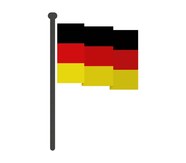 Bandera de Alemania sobre fondo blanco — Archivo Imágenes Vectoriales