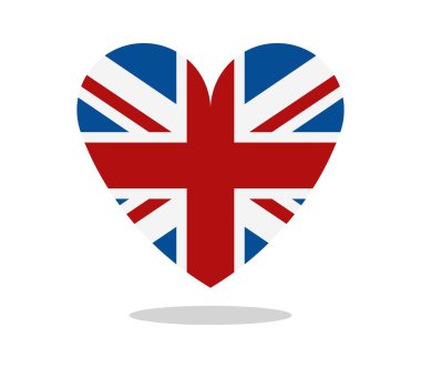Büyük Britanya bayrağı bir kalp şeklinde