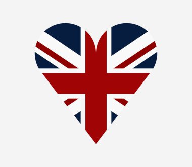 Büyük Britanya bayrağı bir kalp şeklinde