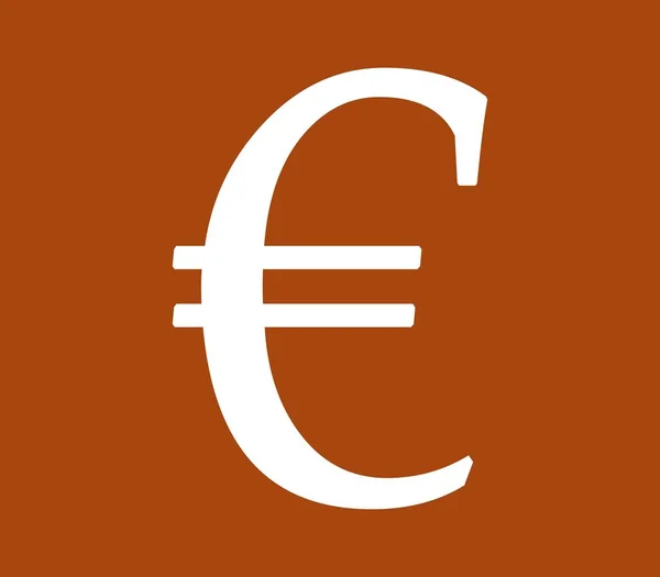 Euro icon pe fundal alb — Vector de stoc