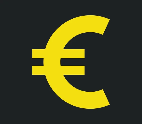Ícone de euro no fundo branco — Vetor de Stock