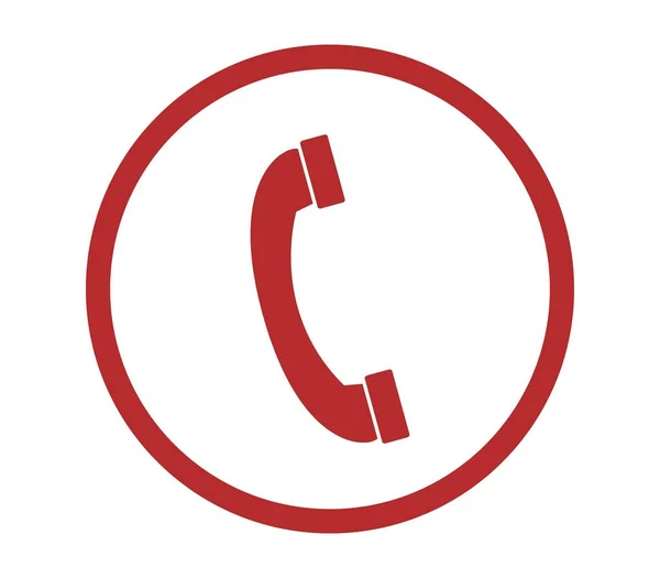 Значок телефона на белом фоне — стоковый вектор