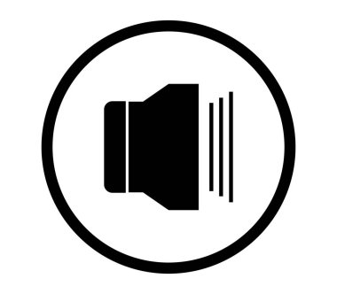 Ses ayarı simgesi beyaz arka plan üzerinde