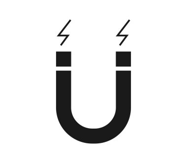 Beyaz arkaplanda mıknatıs simgesi