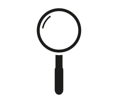 Beyaz arkaplanda büyütme cam simgesi