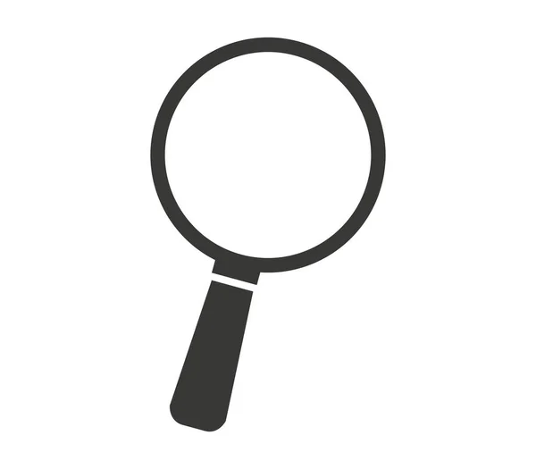 Magnifying glass icon on white background — Stock Vector