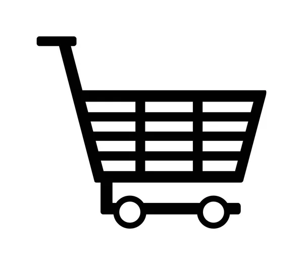 Icon shopping cart on white background — Stock Vector