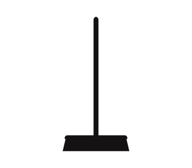 Simge süpürge beyaz arka plan üzerinde