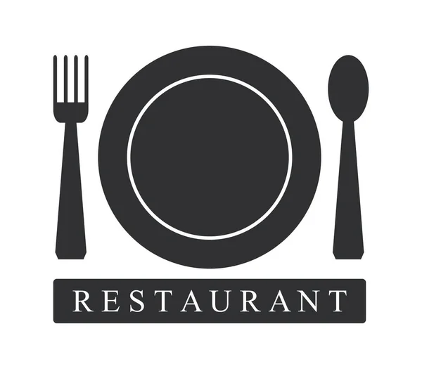Restaurant-Logo auf weißem Hintergrund — Stockvektor
