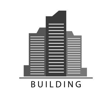 Beyaz zemin üzerine inşa logo