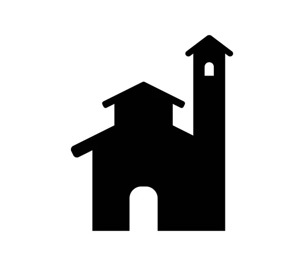Ícone da igreja no fundo branco —  Vetores de Stock