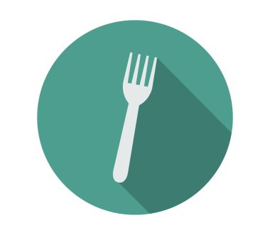 Beyaz arka plan üzerinde gösterilen simge çatal