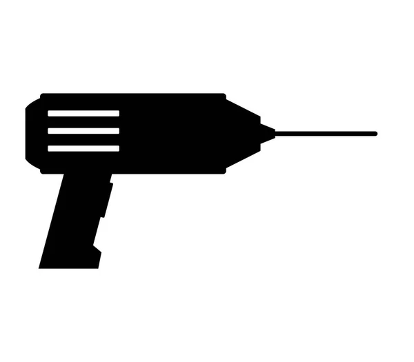 Icono de taladro sobre fondo blanco — Vector de stock