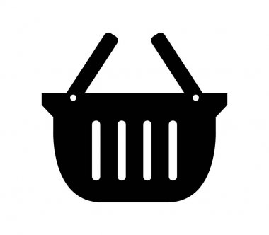 Beyaz arka plan üzerinde gösterilen simge sepet Dükkanı