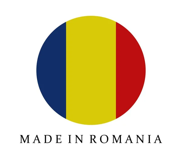 Fabriqué en Roumanie illustré sur fond blanc — Image vectorielle