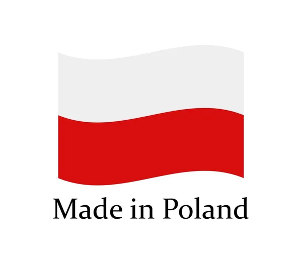 Made in Poland illustrato su sfondo bianco — Vettoriale Stock