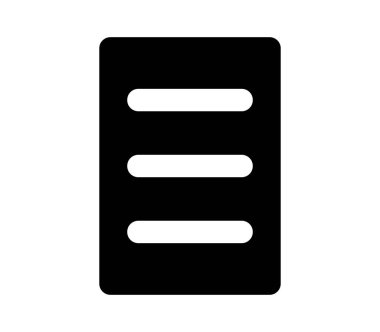 Beyaz arka plan üzerinde resimli menü simgesi