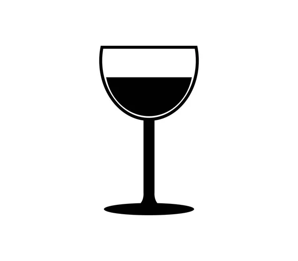 Wine glass icon illustrated on white background — Stock Vector