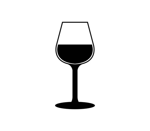 Sklenice na víno ikona na bílém pozadí — Stockový vektor