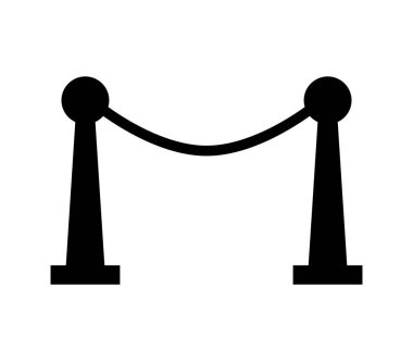 Sinema çit simgesi beyaz arka plan üzerinde