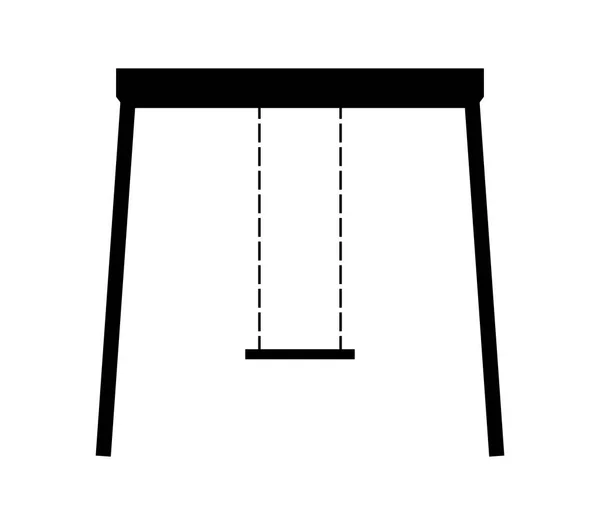 Balançoire icône sur fond blanc — Image vectorielle