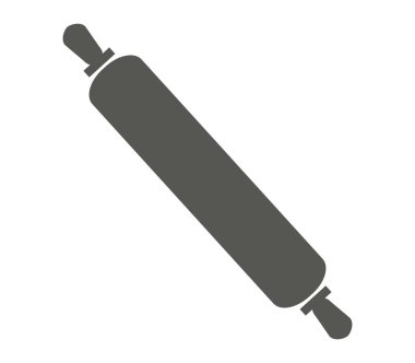 Beyaz arka plan üzerinde oklava simgesi