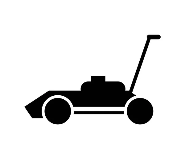 Traktorek kosiarka ilustrowany na białym tle — Wektor stockowy