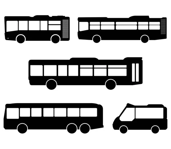 Buss Ikon Vit Bakgrund — Stock vektor