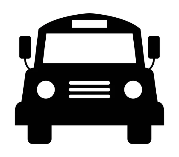 Значок Школьного Автобуса Белом Фоне — стоковый вектор