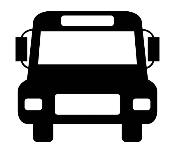 Schulbus Symbol Auf Weißem Hintergrund — Stockvektor
