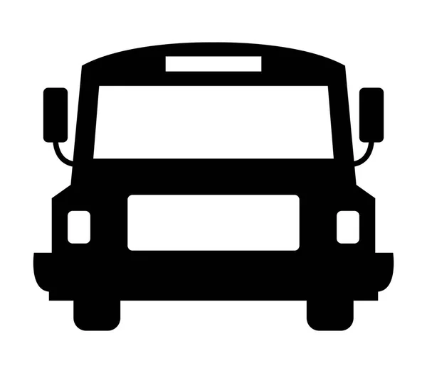 Ícone Ônibus Escolar Fundo Branco —  Vetores de Stock