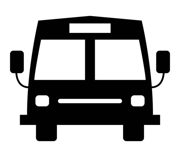 Schulbus Symbol Auf Weißem Hintergrund — Stockvektor