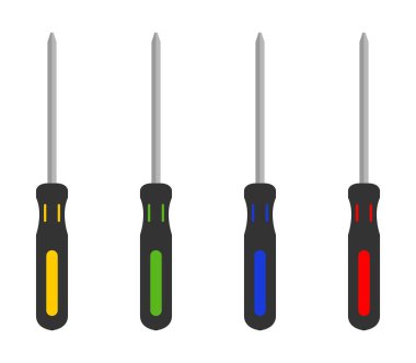 beyaz arkaplanda tornavida simgesi