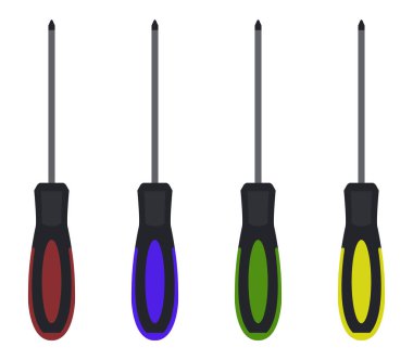 beyaz arkaplanda tornavida simgesi